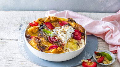 3 APRIL - SUNDAY SPOIL - Plummy bread and butter pudding