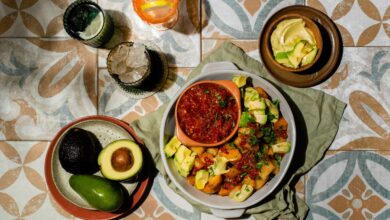 4 APRIL - MEATLESS MONDAY - Patatas Bravas (spicy potatoes) with avocado crème
