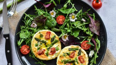 11 APRIL - MEATLESS MONDAY - Asparagus and tomato tartlets