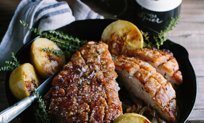 30 APRIL - SATURDAY ENTERTAIN - Roast pork belly with baked apples