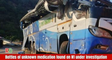 A bus after it rolled on the N1 highway.