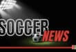 The words "Soccer News" with a soccer ball and stadium lights in the background.