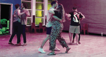 People dancing together