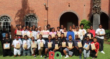 A group photo of school learners.