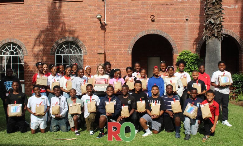 A group photo of school learners.