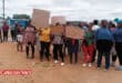 Women protest outside Tshilwavhusiku Magistrate’s Court.