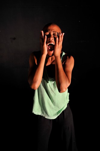 Nosiphiwo Samente performs to raise awareness on gay rights.