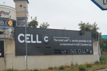 Cell C banner that shamed the network provider and estimated to cost R60 000 has been turned into an advertisement for the service provider.