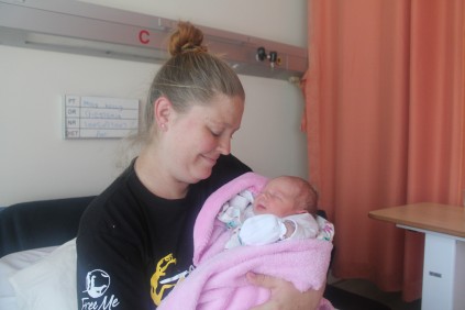 Candice Kelly and baby Ciana Rosslee.