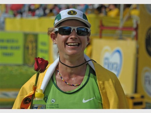 Caroline Wostmann takes the 2015 Comrades win after she took a toilet break during the challenging marathon. Photo supplied.