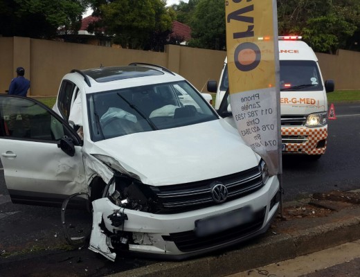 Vehicle is damaged after collision. Photo supplied.