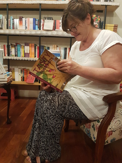 Peta Chait tucks into her new Tasty WasteNots book.