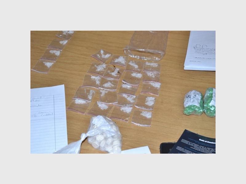Police find mandrax tablets, crystal meth and crack cocaine. Photo: Supplied.