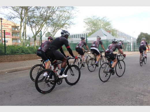 Cyclists must ride in groups, making sure not to leave anyone behind.