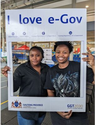 Kwenele Nyembe and Slindokuhle Sibiya enjoy the event
