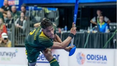 Mustapha Cassiem striking a ball