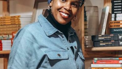 Sewela Langeni at her book store,