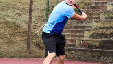 Lloyd Segal at the Mark's Park tennis court