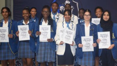 The top 10 learners from Grade 11 of 2022 and current matriculants.