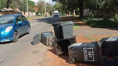 resident complains about the careless handling of bins