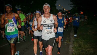 Ryan Hoffman runs the BNAC Marathon.