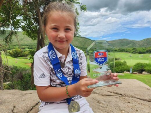 Richter after winning the US local gold tour for girls under the age of 8