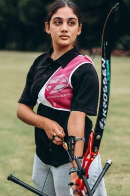 Maseeha Kajee, who trains at Marks Park Archery, won at the International Field Archery Indoor World Champs in Kent, England.