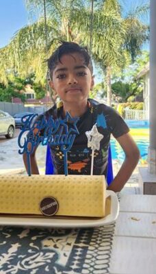 Zayn Cajee at his seventh birhday.