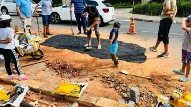 Residents took it upon themselves to fix a dangerous pothole
