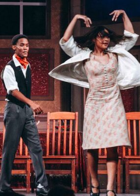 Lyndan Meyers and Aaqilah Basson as they perform a tap dance. Photo: Neo Phashe