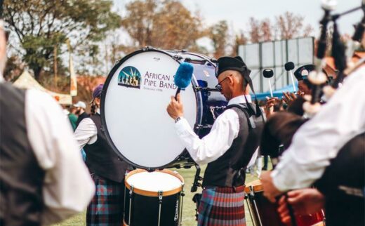 The African Sky Band practises at the Highlands Gathering. Photo: Neo Phashe