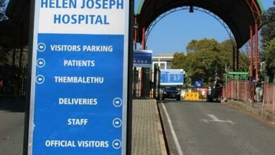 Helen Joseph Hospital`s entrance. Photo: Mmaphuthi Ledwaba.