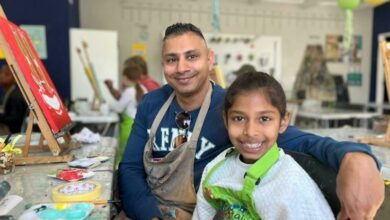 Bhavesh Prema with Ariyana.
