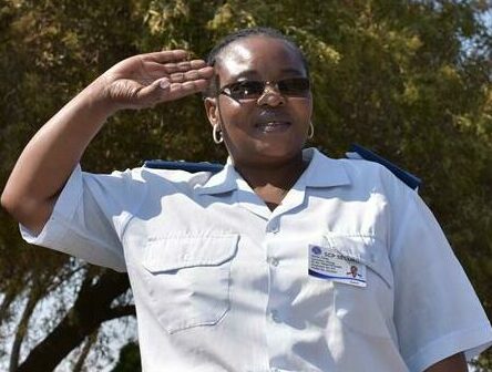 SCP Security Guard Cindy Dilinga who keeps residents at Rose Village safe. Photo: Emily Wellman Bain.