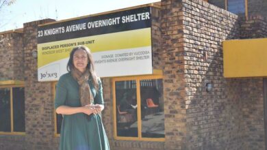 Ward 98 councillor Beverley Jacobs outside the Windsor West shelter. Photo: Emily Wellman Bain