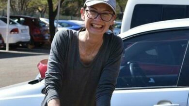 Linden Police Captain Anita Human helped plant new seedings last year at the station. Photo: Emily Wellman Bain.