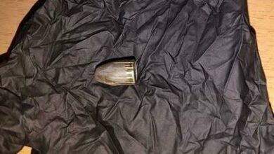 The bullet casing.