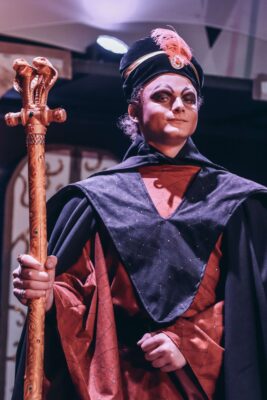 James Keegan loves that he gets to lay the antagonist, Jafar, in the play