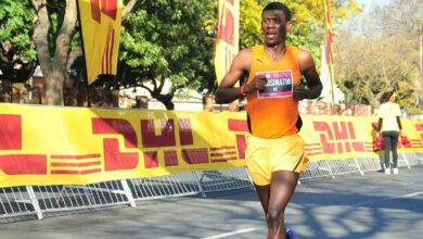 Nkosinathi Sibiya in action during the inaugural Absa Run Your City Tshwane 10K at the end of August 2023. Photo: Action Photo