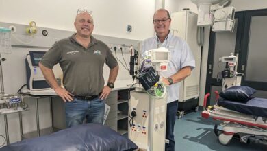 Director and medic at Commed Neil van der Merwe and Johannesburg Surgical Hospital manager Alex Daneel. Photo: Emily Wellman Bain