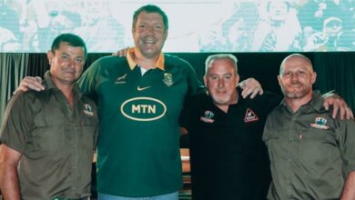 Hendrik ‘Henno’ Mentz, Bakkies Botha, André Aiton and Ajee Valentine.