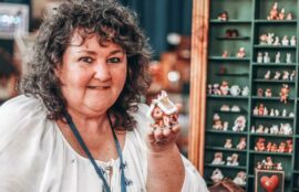 Pretoria resident, Manda Theart has been doing miniature pieces for the past 42 years. She loves creating miniature bears as well as dolls. Photo: Neo Phashe