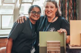 Olivia Govinder and Rika Moon at the Miniature Festival.