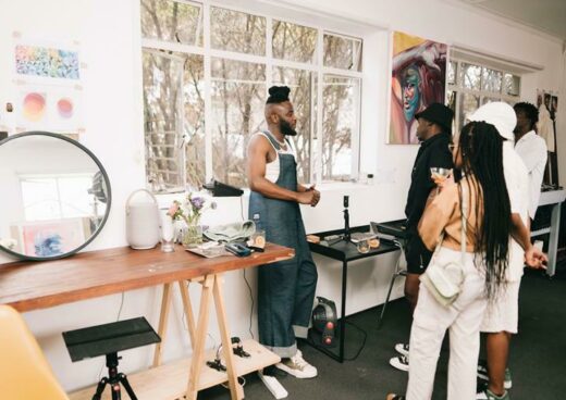 Justice Mukheli at the Studio Mukheli opening.