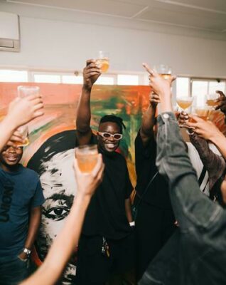 Fhatuwani Mukheli celebrates the opening of the opening of Studio Mukheli.