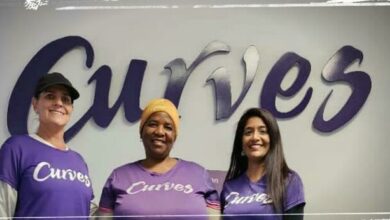 Nathanie Hislop, Portia Kgaja, Ruby Olver, owner of Curves in Northcliff.