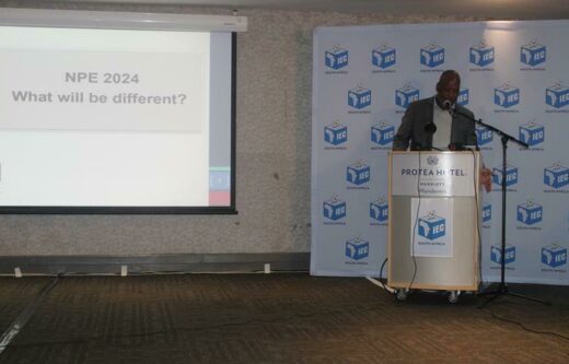 Deputy CEO of electoral operations Masego Sheburi breaking down the Electoral Amendment Act. Photos: Lebogang Tlou