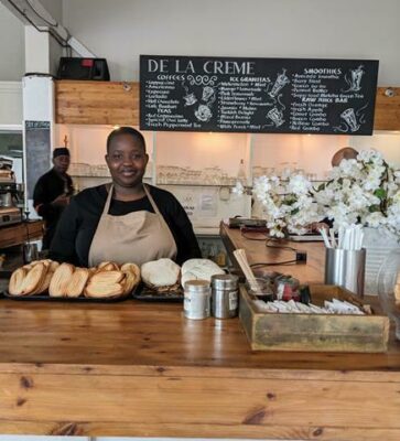 Maya Sibanda is the barista at De La Crème in Melville. Photo: Emily Wellman Bain