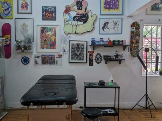 The Crows Nest tattoo shop in Melville. Photo: Emily Wellman Bain