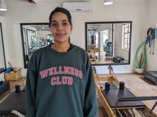 Sheneela Sing from the Pilates & Wellness Studio uses a borehole to keep services running. Photo: Emily Wellman Bain
